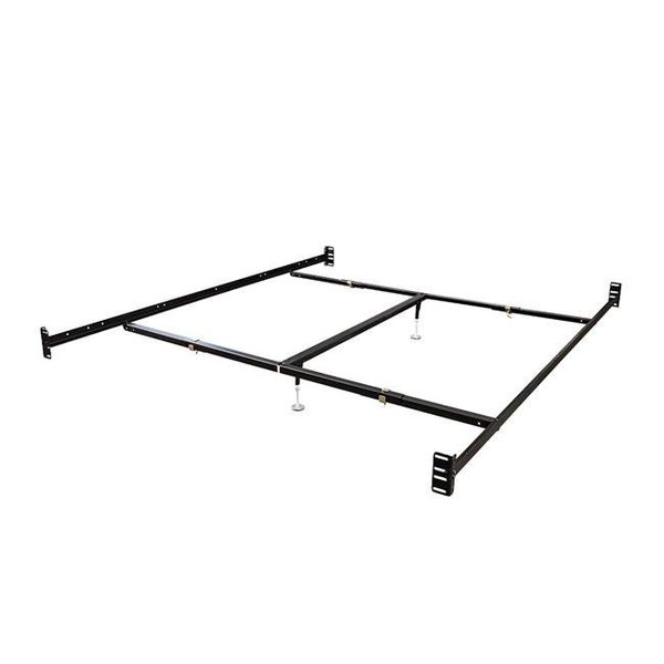 Hollywood Bed Frame Hollywood Bed Frame 498BOR-I 87.5 x 6.5 x 3 in. Bolt on Bed Rails California King Size with Center Support & 2 Glides 498BOR-I
